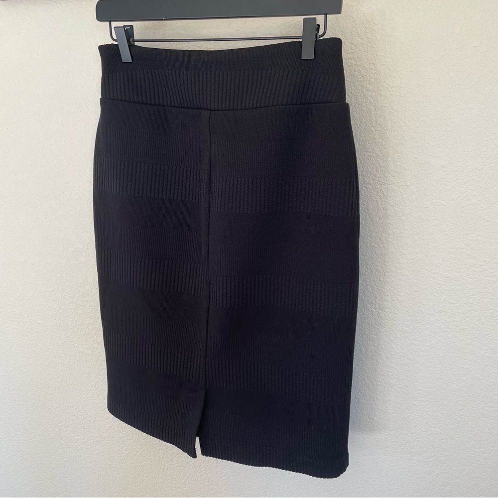 Soho Black Pullon Stretch Pencil Skirt S Minimalist Workwear Office Career - Picture 5 of 8